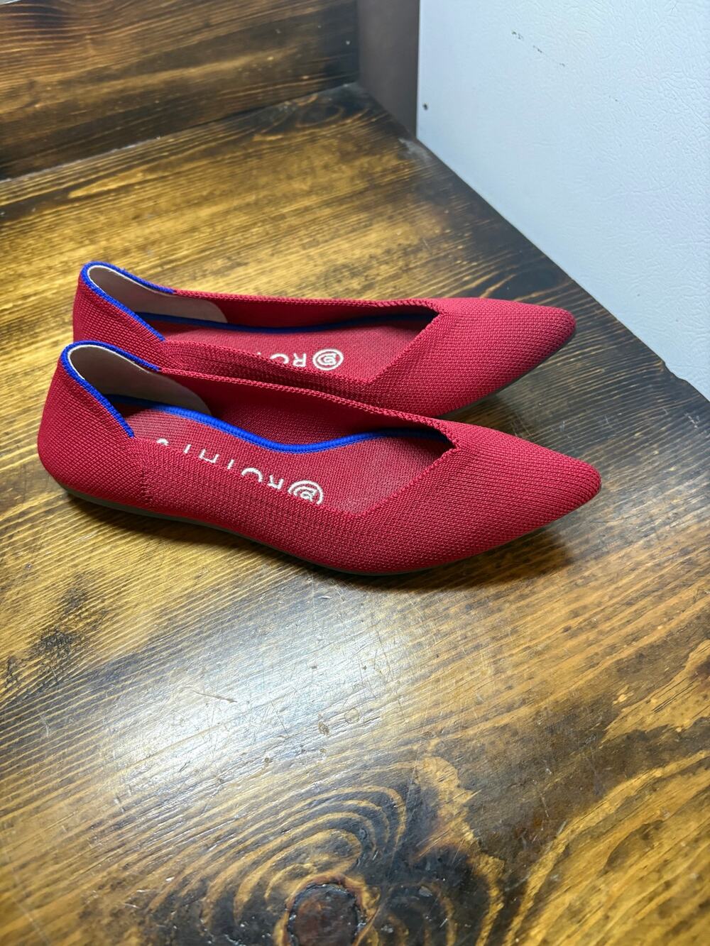 Rothy’s Red Pointed Toe Flats Size 6